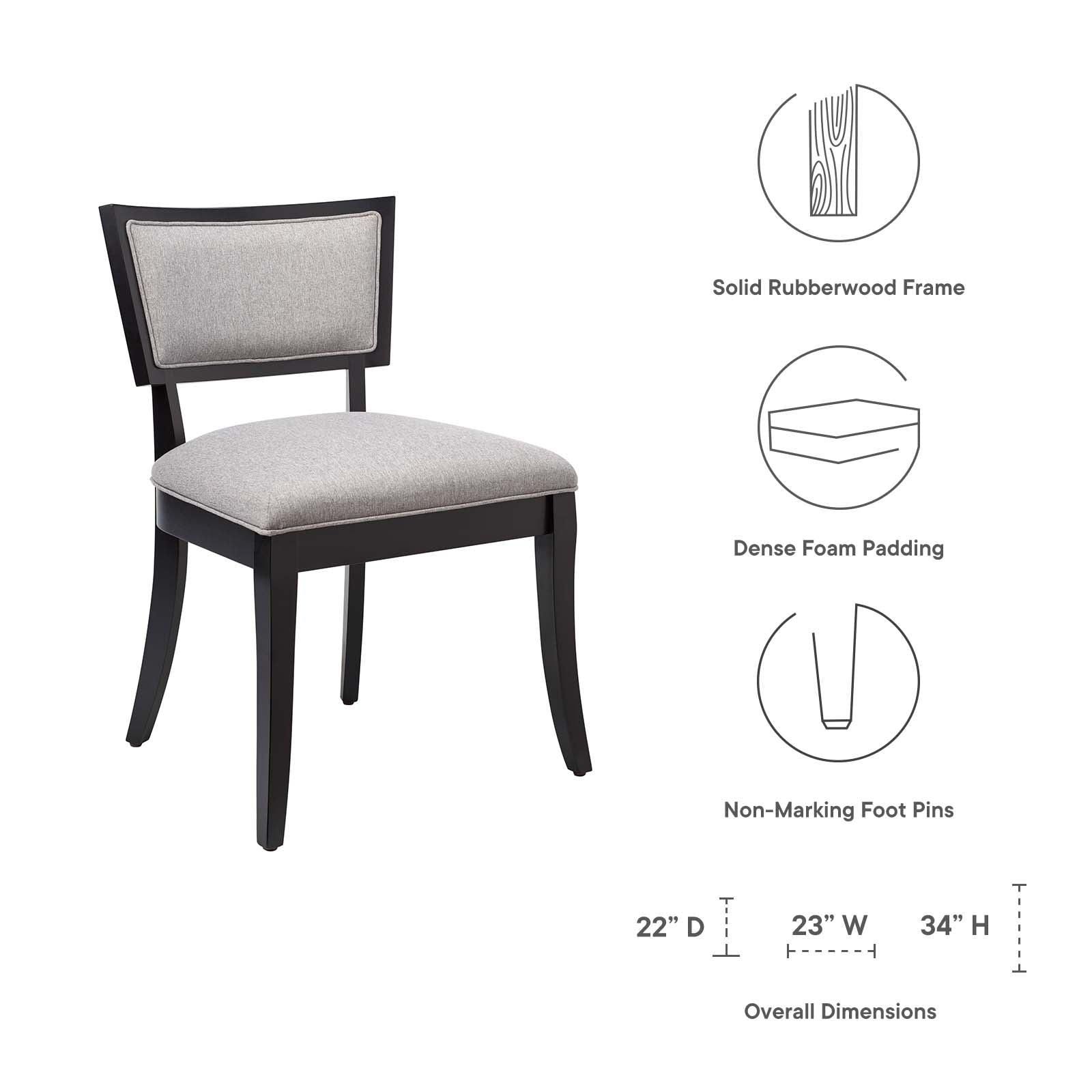 Pristine Upholstered Fabric Dining Chairs - Set of 2 By Modway - EEI-4557 | Dining Chairs | Modishstore - 22