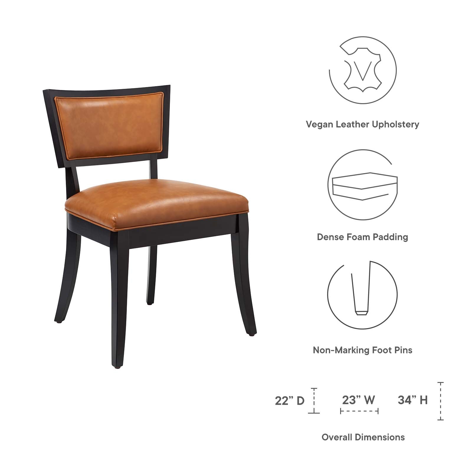 Pristine Vegan Leather Dining Chairs - Set of 2 By Modway - EEI-4558 | Dining Chairs | Modishstore - 7