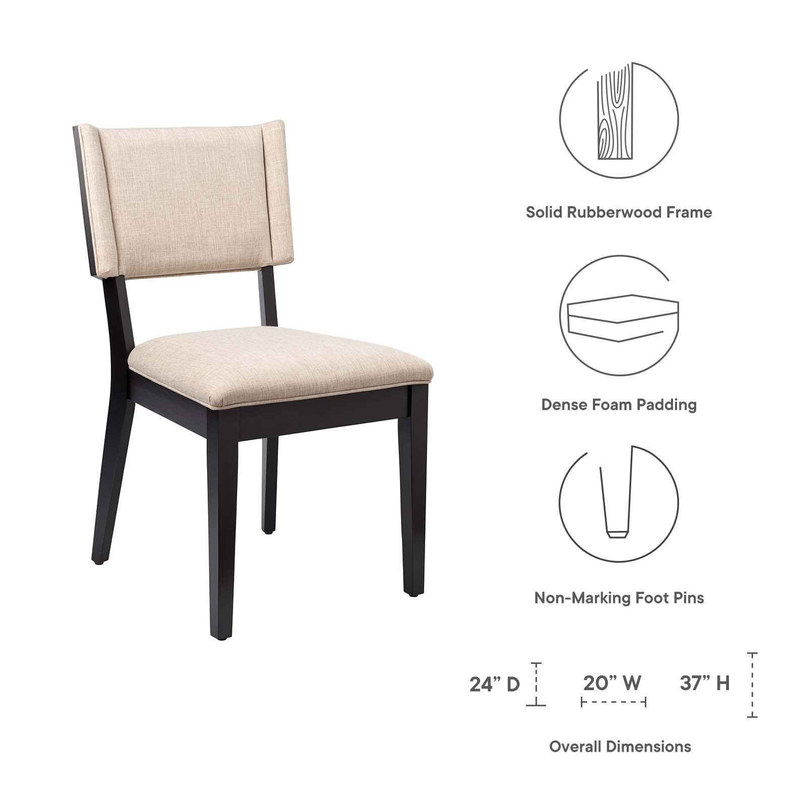 Esquire Dining Chairs - Set of 2 By Modway - EEI-4559 | Dining Chairs | Modishstore - 7