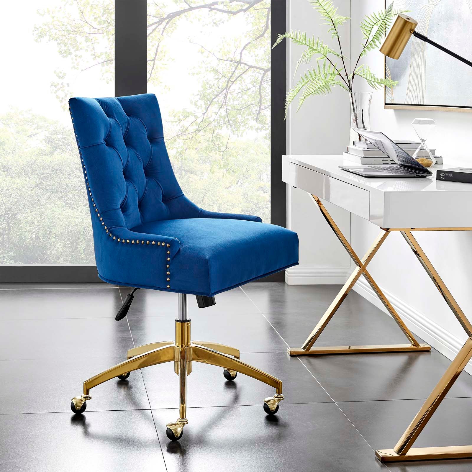Modway Regent Tufted Performance Velvet Office Chair | Office Chairs | Modishstore-13