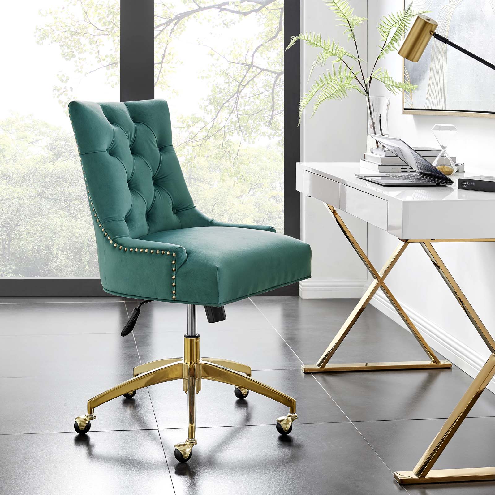 Modway Regent Tufted Performance Velvet Office Chair | Office Chairs | Modishstore-16