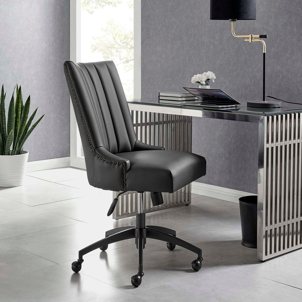 Modway Empower Channel Tufted Vegan Leather Office Chair - EEI-4577 | Office Chairs | Modishstore - 1