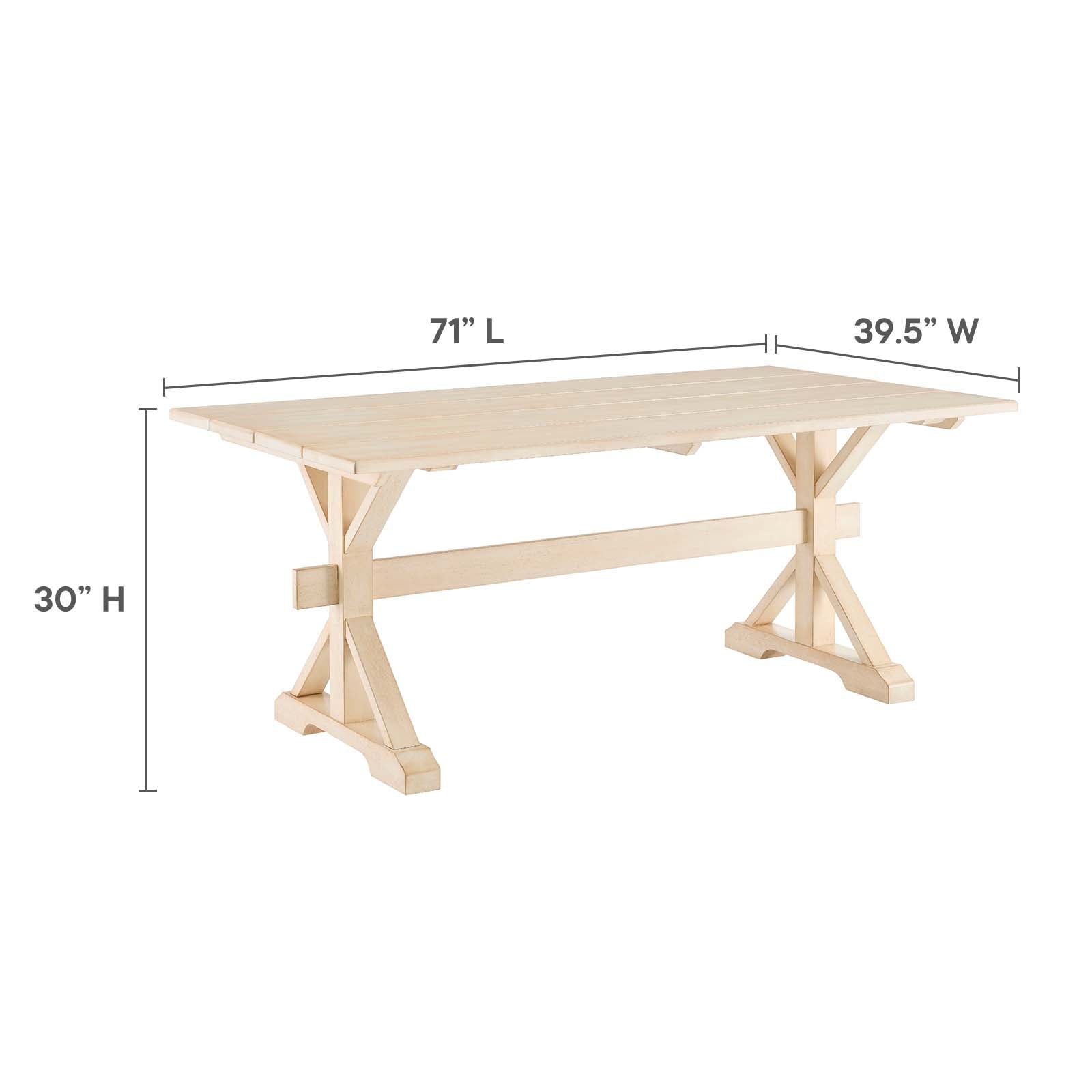 Windchime 71" Wood Dining Table By Modway - EEI-4579 | Dining Tables | Modishstore - 18