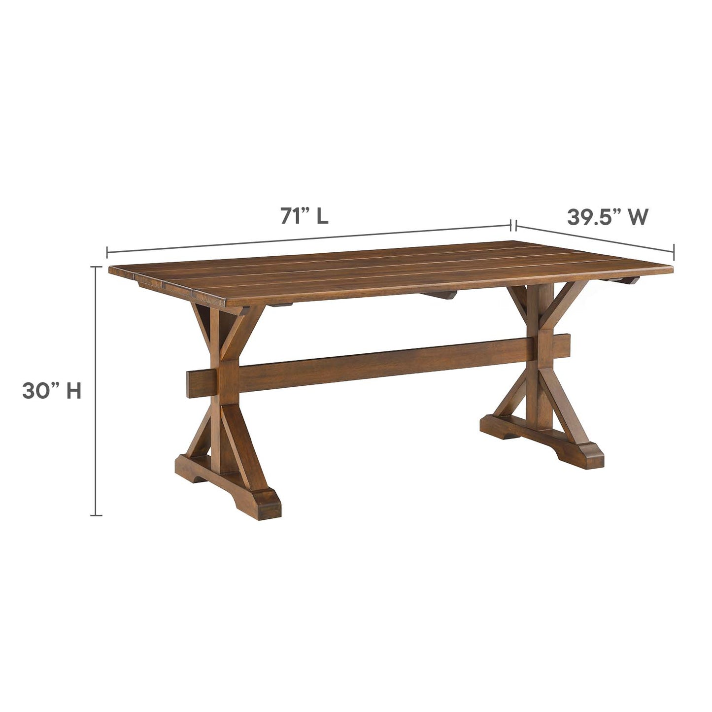 Windchime 71" Wood Dining Table By Modway - EEI-4579 | Dining Tables | Modishstore - 27
