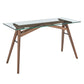 Steadfast Glass Top Office Desk By Modway - EEI-4580 | Desks | Modishstore - 1