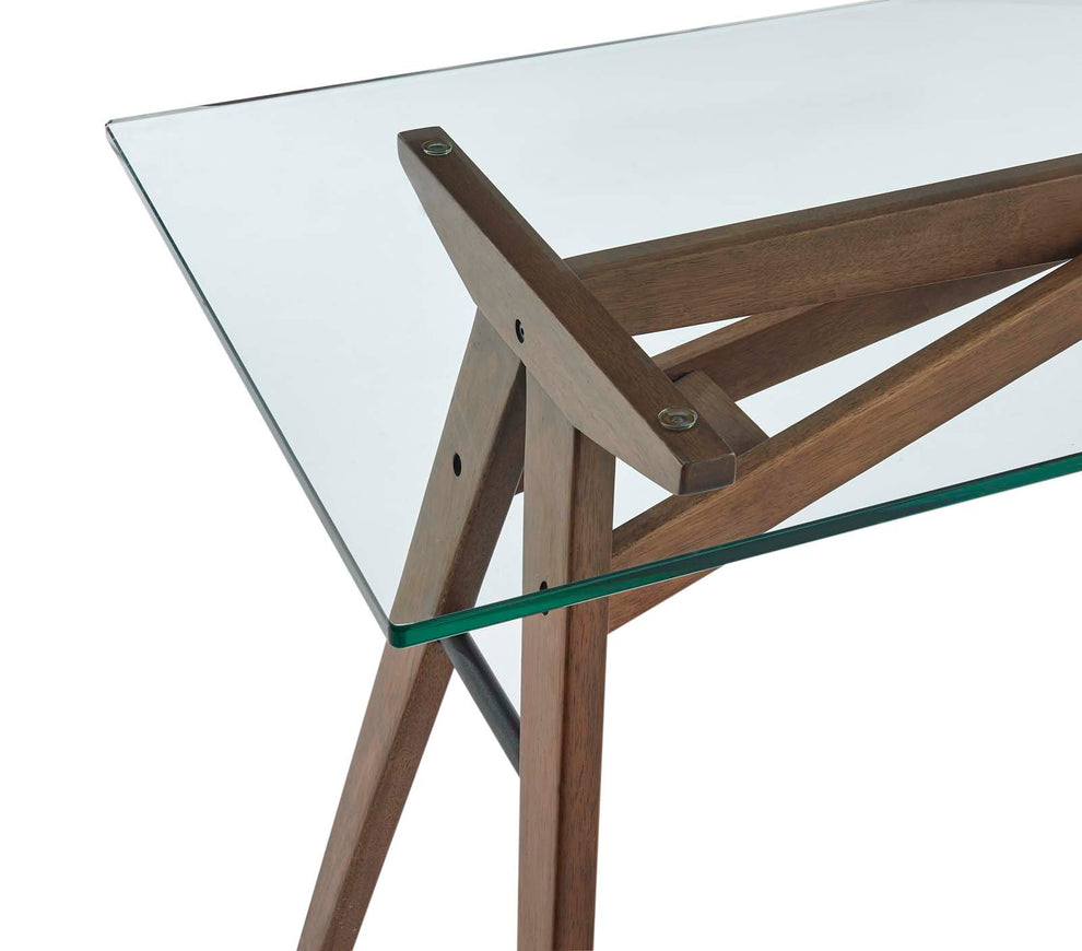 Steadfast Glass Top Office Desk By Modway - EEI-4580 | Desks | Modishstore - 4