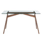 Steadfast Glass Top Office Desk By Modway - EEI-4580 | Desks | Modishstore - 5