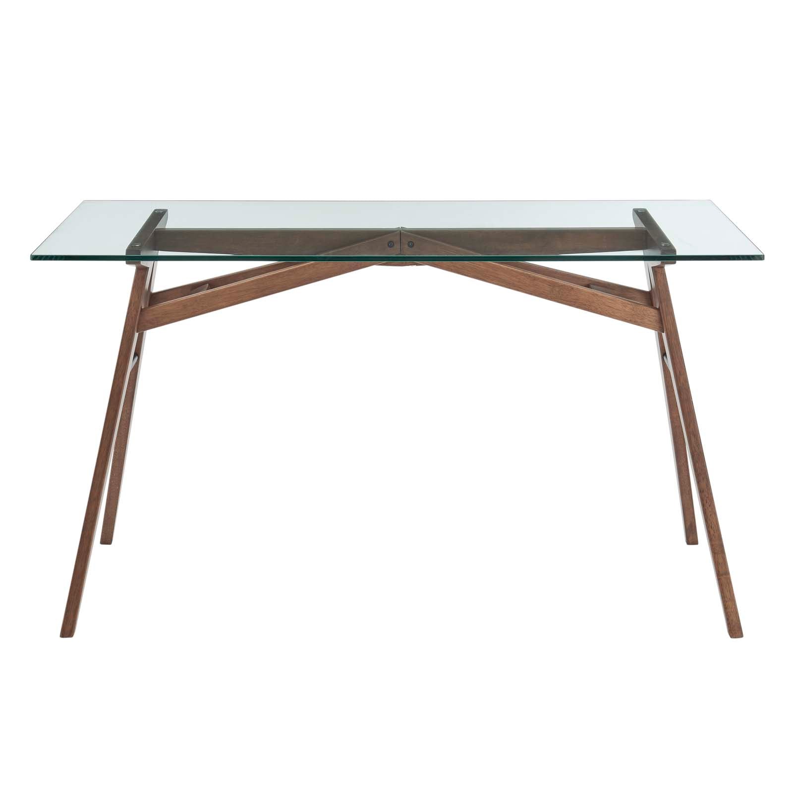 Steadfast Glass Top Office Desk By Modway - EEI-4580 | Desks | Modishstore - 5