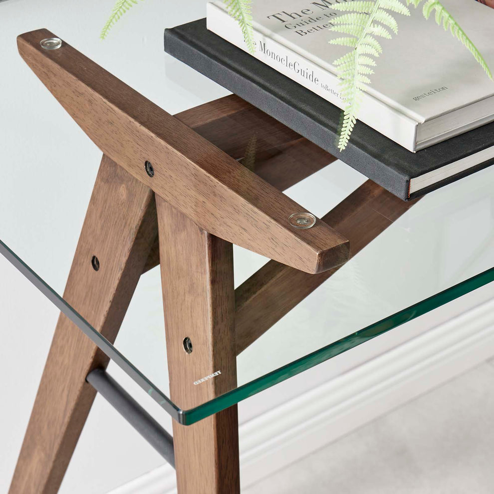 Steadfast Glass Top Office Desk By Modway - EEI-4580 | Desks | Modishstore - 7