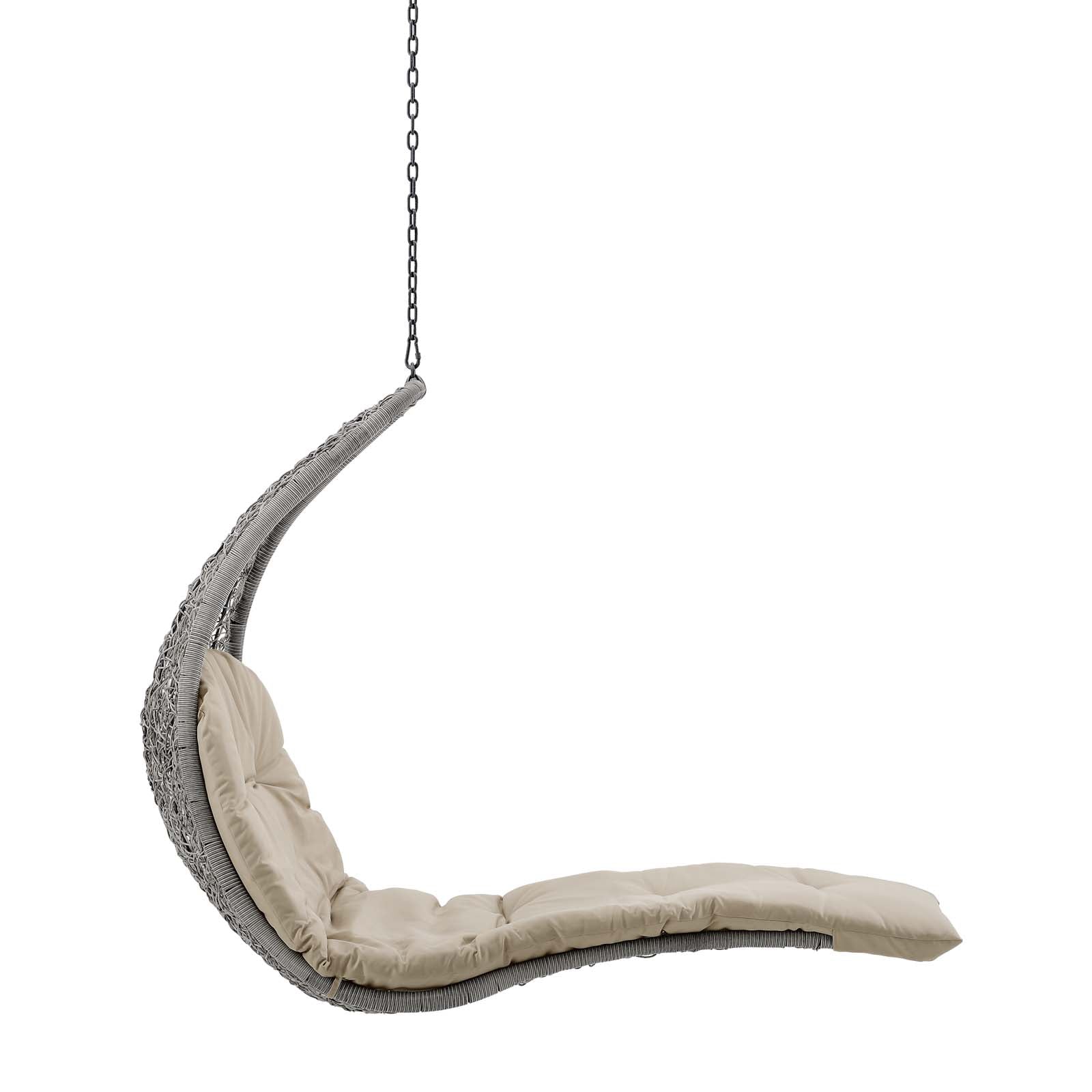 Landscape Outdoor Patio Hanging Chaise Lounge Outdoor Patio Swing Chair By Modway - EEI-4589 | Outdoor Porch Swings | Modishstore - 3