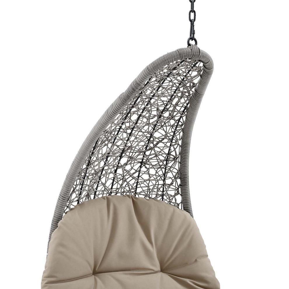 Landscape Outdoor Patio Hanging Chaise Lounge Outdoor Patio Swing Chair By Modway - EEI-4589 | Outdoor Porch Swings | Modishstore - 4
