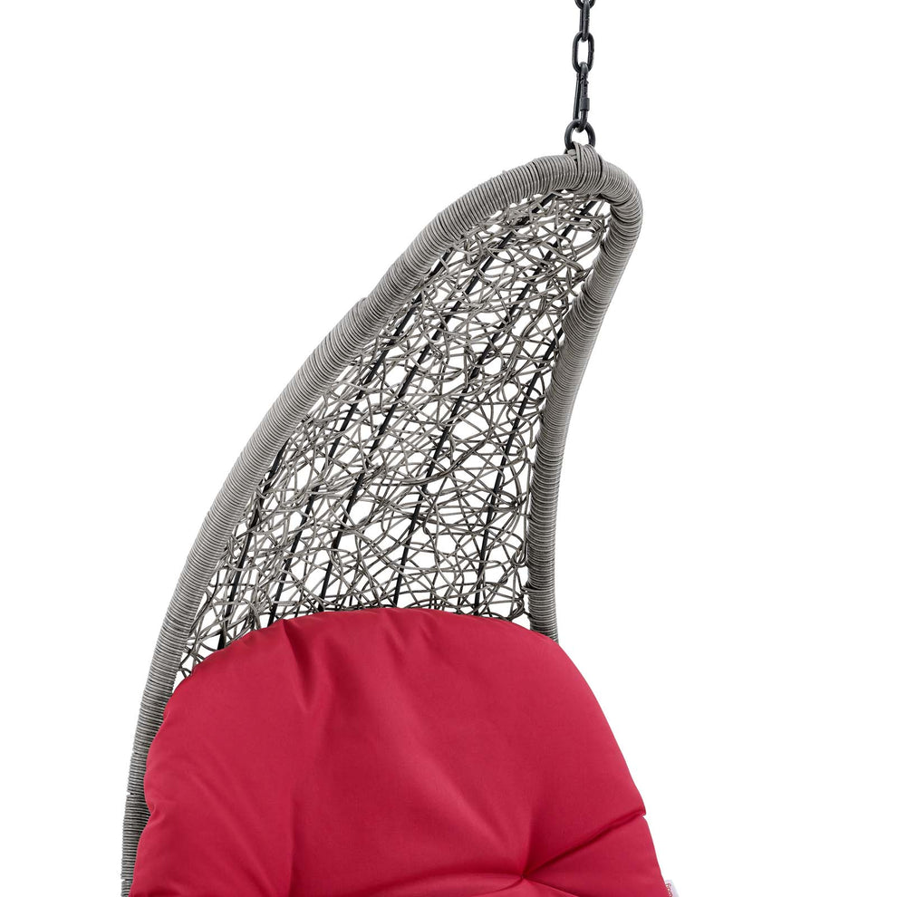 Landscape Outdoor Patio Hanging Chaise Lounge Outdoor Patio Swing Chair By Modway - EEI-4589 | Outdoor Porch Swings | Modishstore - 19
