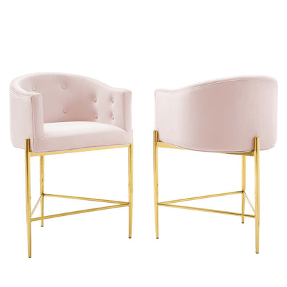 Savour Tufted Performance Velvet Counter Stool Set of 2 By Modway - EEI-4596 | Counter Stools | Modishstore - 18