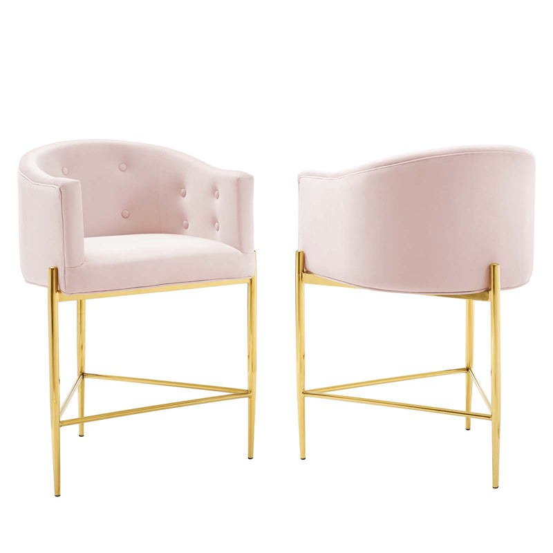 Savour Tufted Performance Velvet Counter Stool Set of 2 By Modway - EEI-4596 | Counter Stools | Modishstore - 18