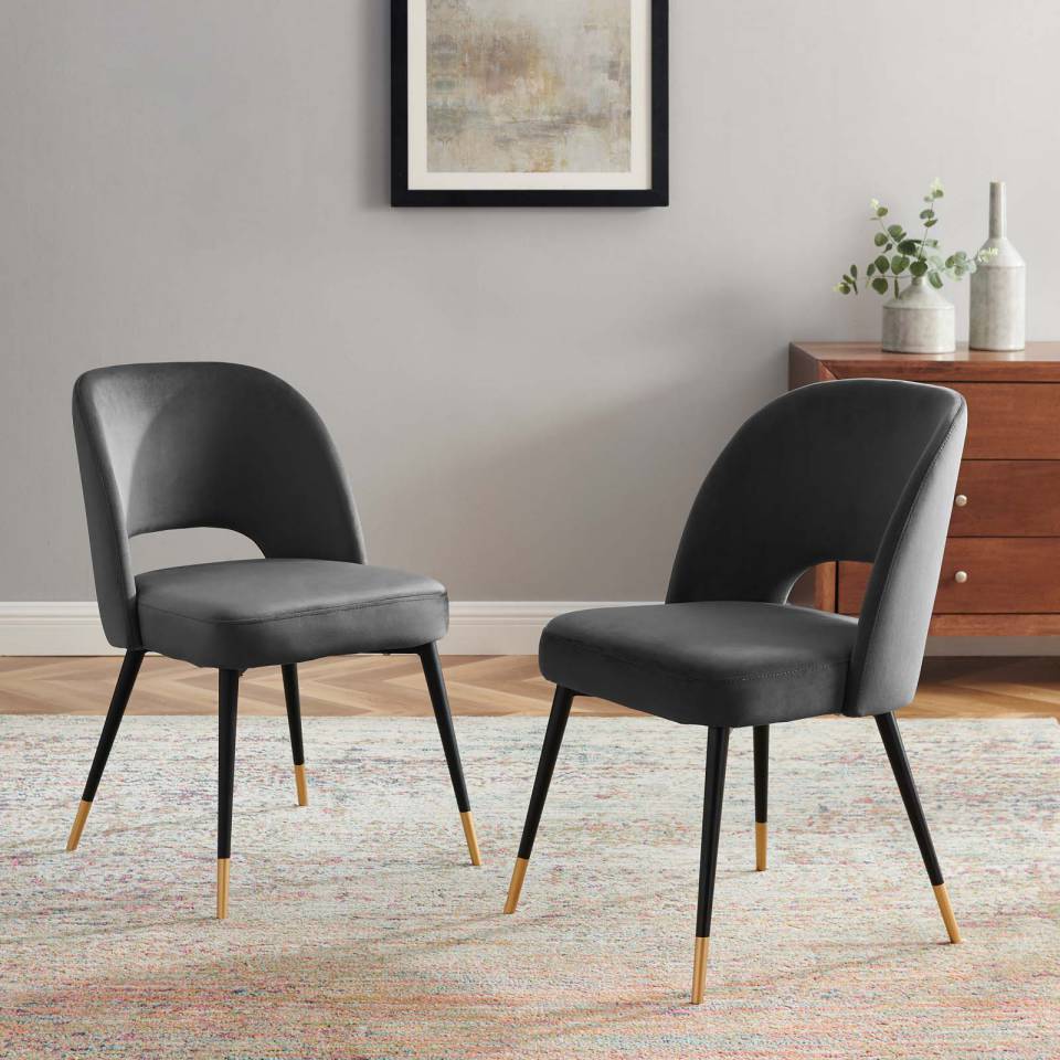 Modway Rouse Performance Velvet Dining Side Chairs - Set of 2 - EEI-4599 | Dining Chairs | Modishstore - 1