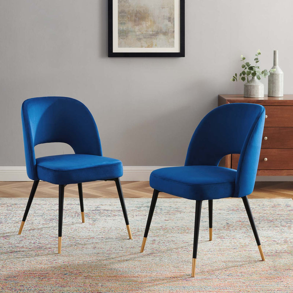 Modway Rouse Performance Velvet Dining Side Chairs - Set of 2 - EEI-4599 | Dining Chairs | Modishstore - 11