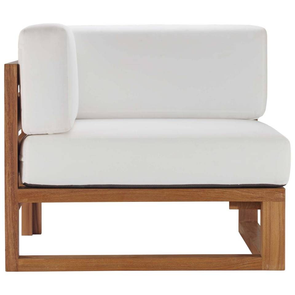 Modway Upland Outdoor Patio Teak Wood 5-Piece Sectional Sofa Set - EEI-4619 | Outdoor Sofas, Loveseats & Sectionals | Modishstore - 11