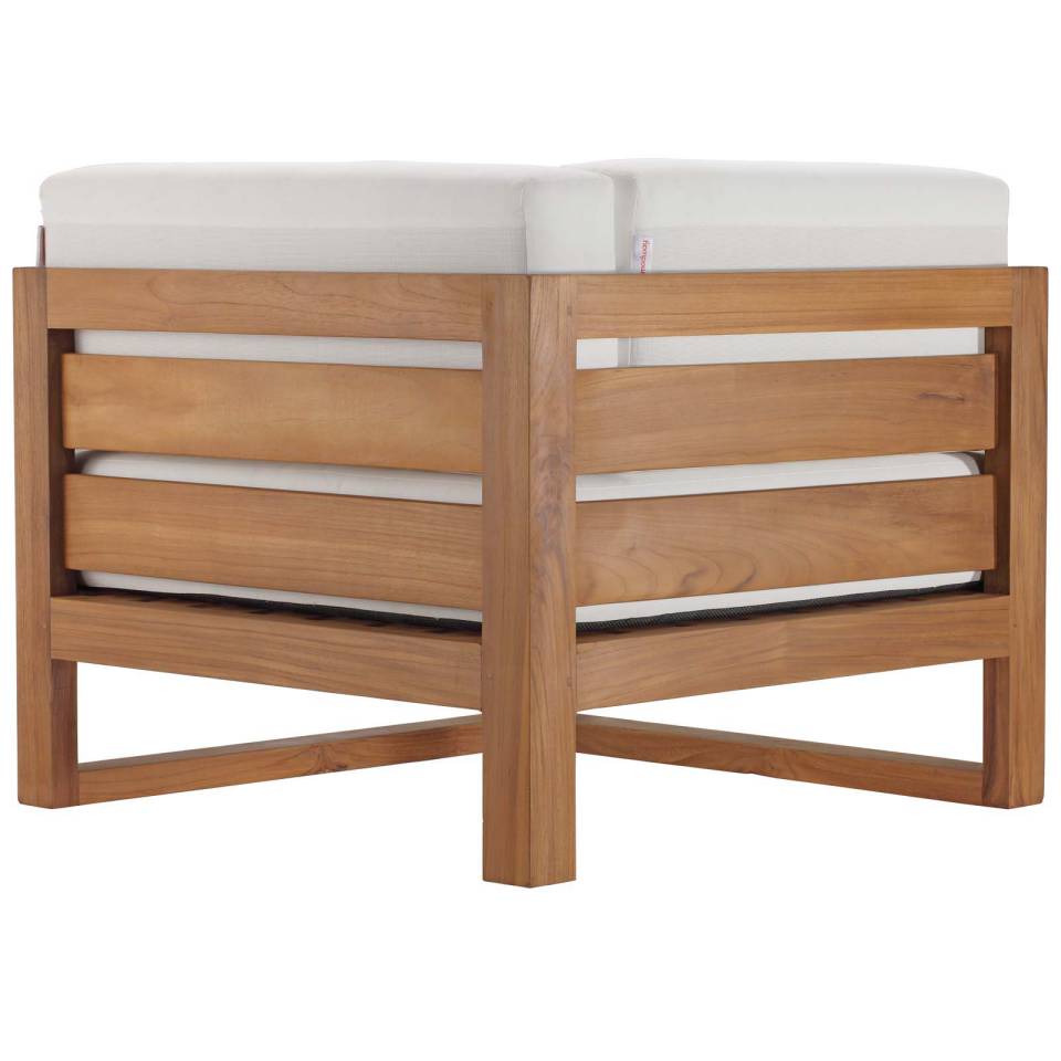 Modway Upland Outdoor Patio Teak Wood 5-Piece Sectional Sofa Set - EEI-4619 | Outdoor Sofas, Loveseats & Sectionals | Modishstore - 12