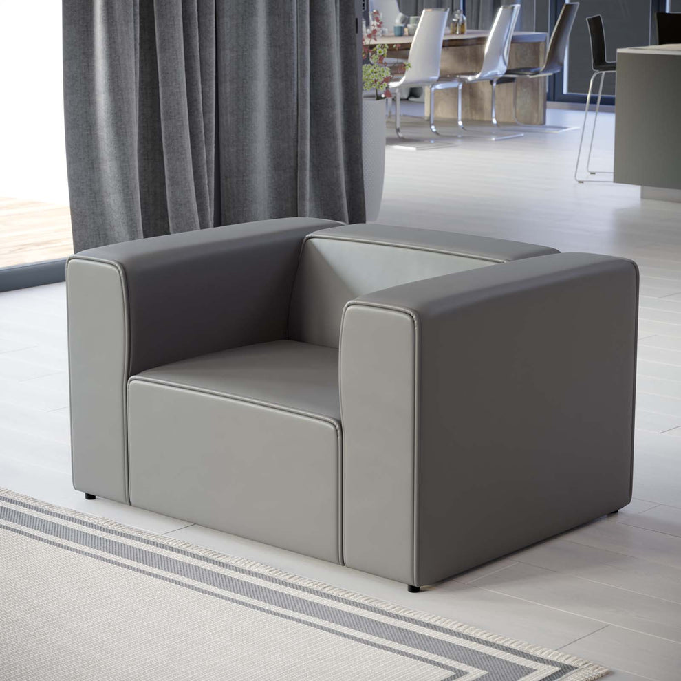 Mingle Vegan Leather Armchair By Modway - EEI-4620 | Armchairs | Modishstore - 1