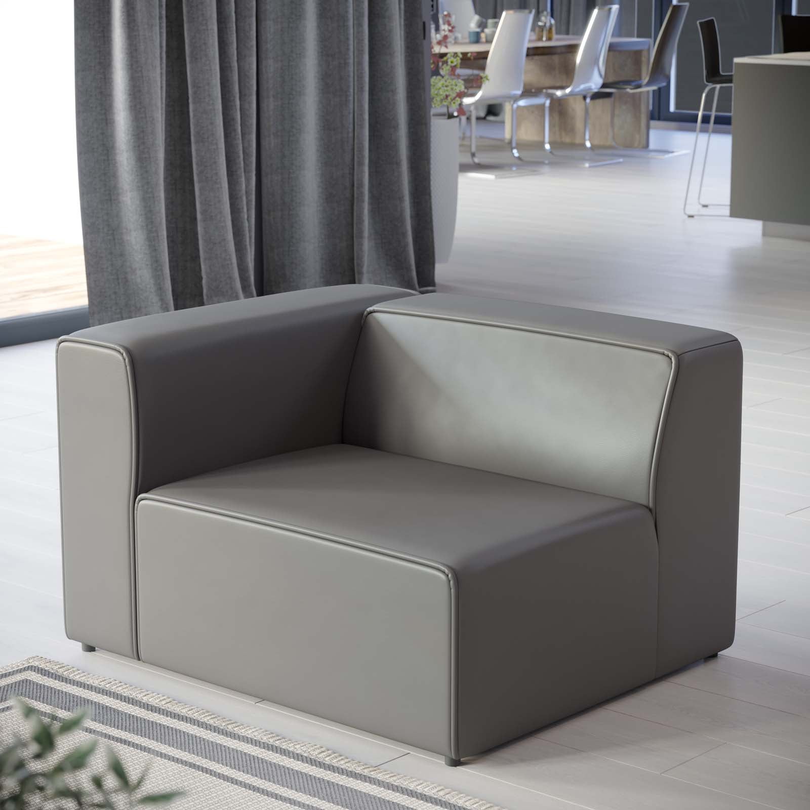 Mingle Vegan Leather Left-Arm Chair By Modway - EEI-4621 | Armchairs | Modishstore - 1