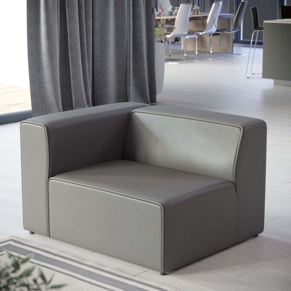 Mingle Vegan Leather Left-Arm Chair By Modway - EEI-4621 | Armchairs | Modishstore - 1