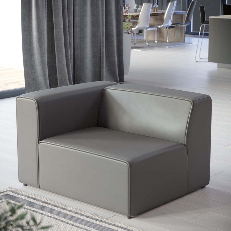 Mingle Vegan Leather Left-Arm Chair By Modway - EEI-4621 | Armchairs | Modishstore - 1