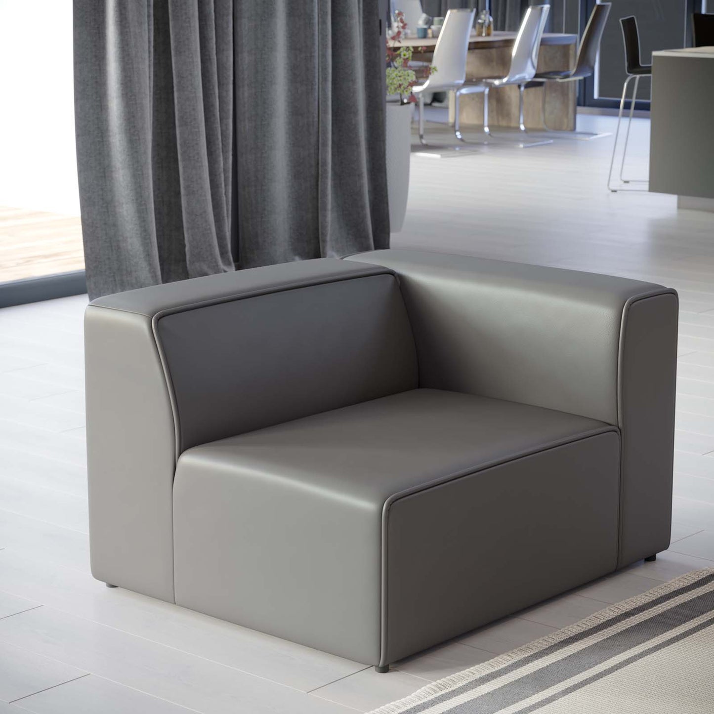 Mingle Vegan Leather Right-Arm Chair By Modway - EEI-4622 | Armchairs | Modishstore - 1