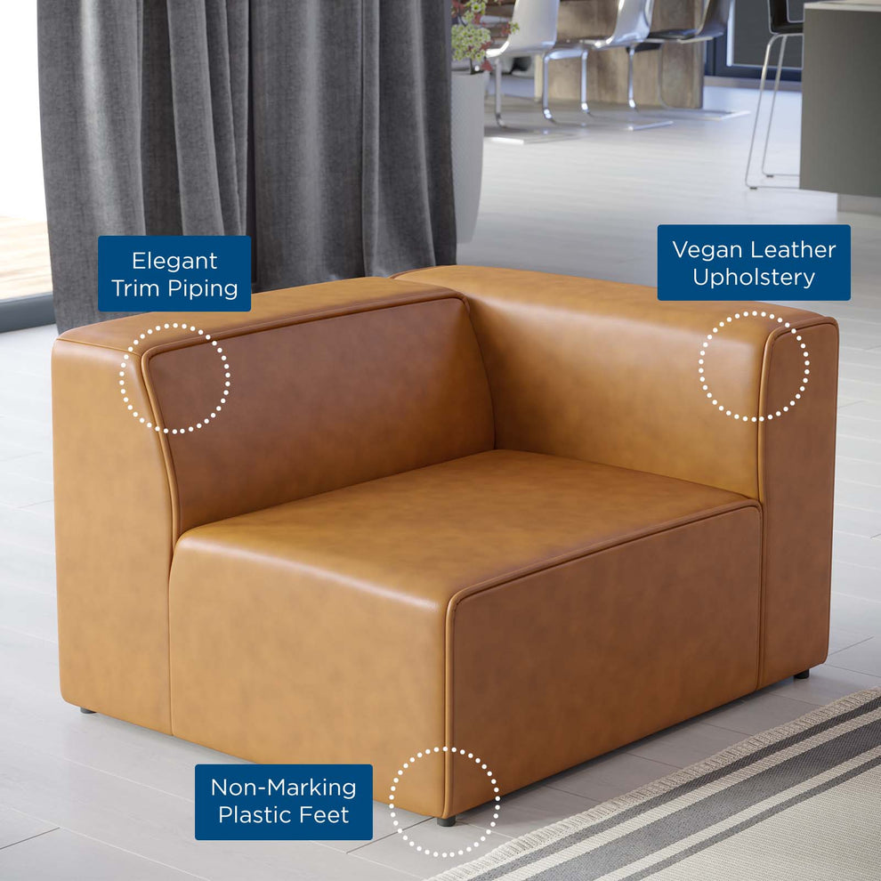 Mingle Vegan Leather Right-Arm Chair By Modway - EEI-4622 | Armchairs | Modishstore - 11