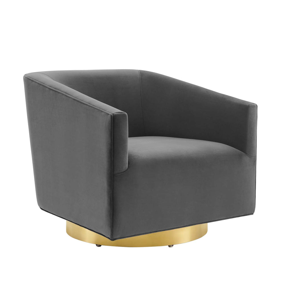 Twist Accent Lounge Performance Velvet Swivel Chair By Modway - EEI-4626 | Lounge Chairs | Modishstore - 2