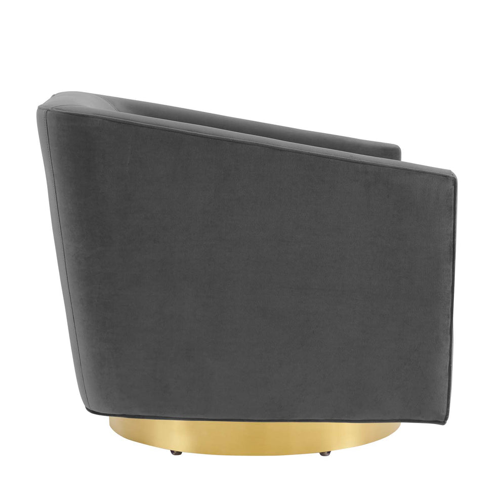 Twist Accent Lounge Performance Velvet Swivel Chair By Modway - EEI-4626 | Lounge Chairs | Modishstore - 4
