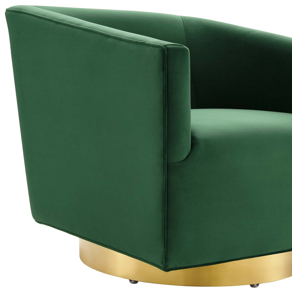 Twist Accent Lounge Performance Velvet Swivel Chair By Modway - EEI-4626 | Lounge Chairs | Modishstore - 8
