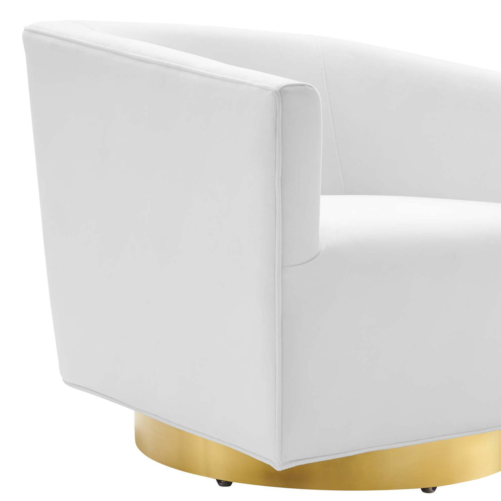 Twist Accent Lounge Performance Velvet Swivel Chair By Modway - EEI-4626 | Lounge Chairs | Modishstore - 18