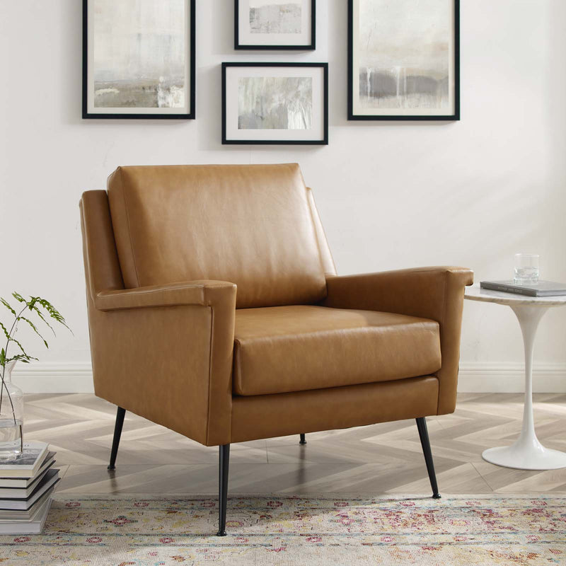 Chesapeake Vegan Leather Armchair By Modway - EEI-4632 | Armchairs | Modishstore - 1