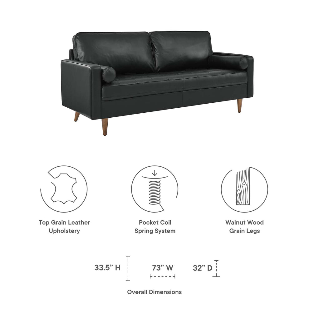 Valour Leather Sofa By Modway - EEI-4633 | Sofas | Modishstore - 11