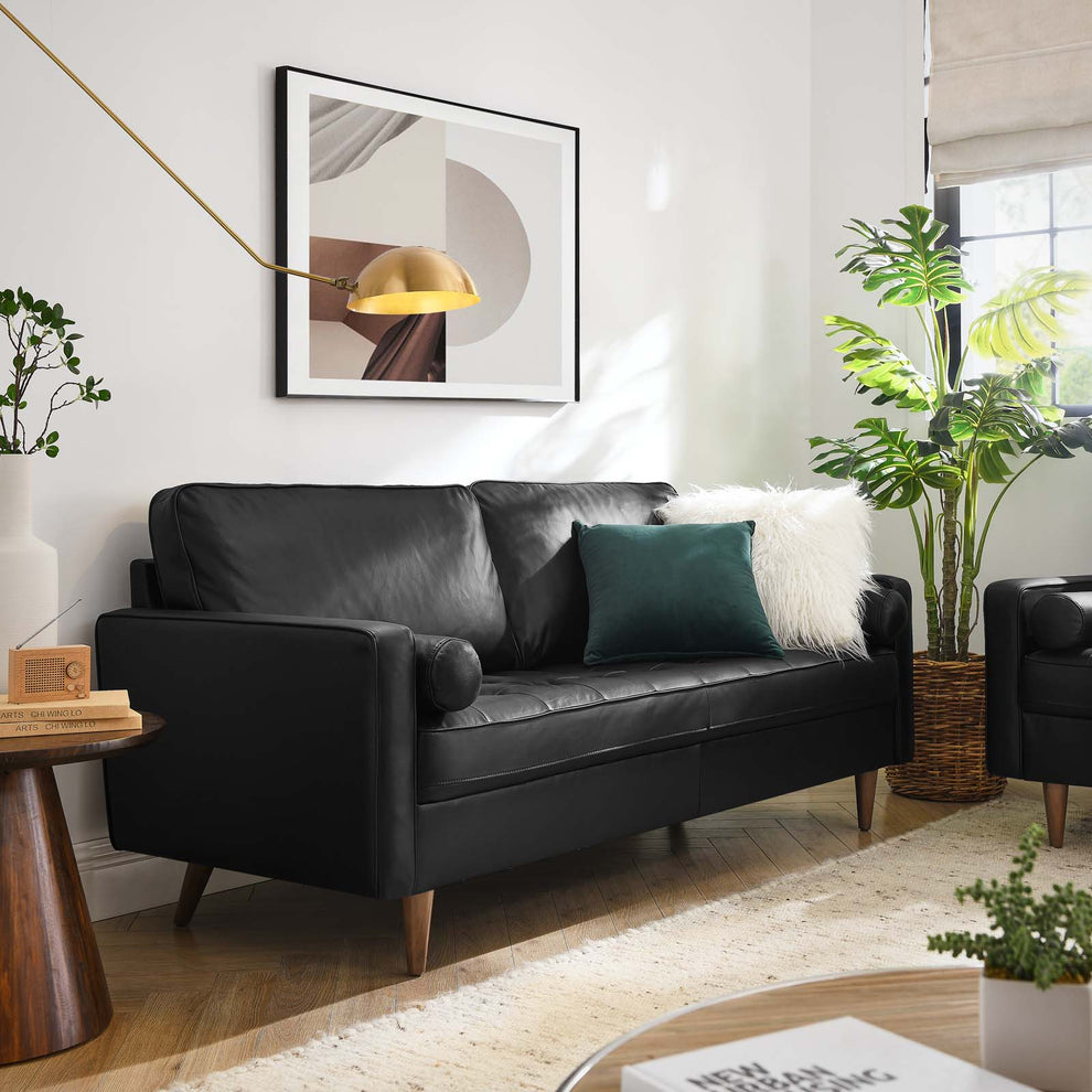 Valour Leather Sofa By Modway - EEI-4633 | Sofas | Modishstore - 8