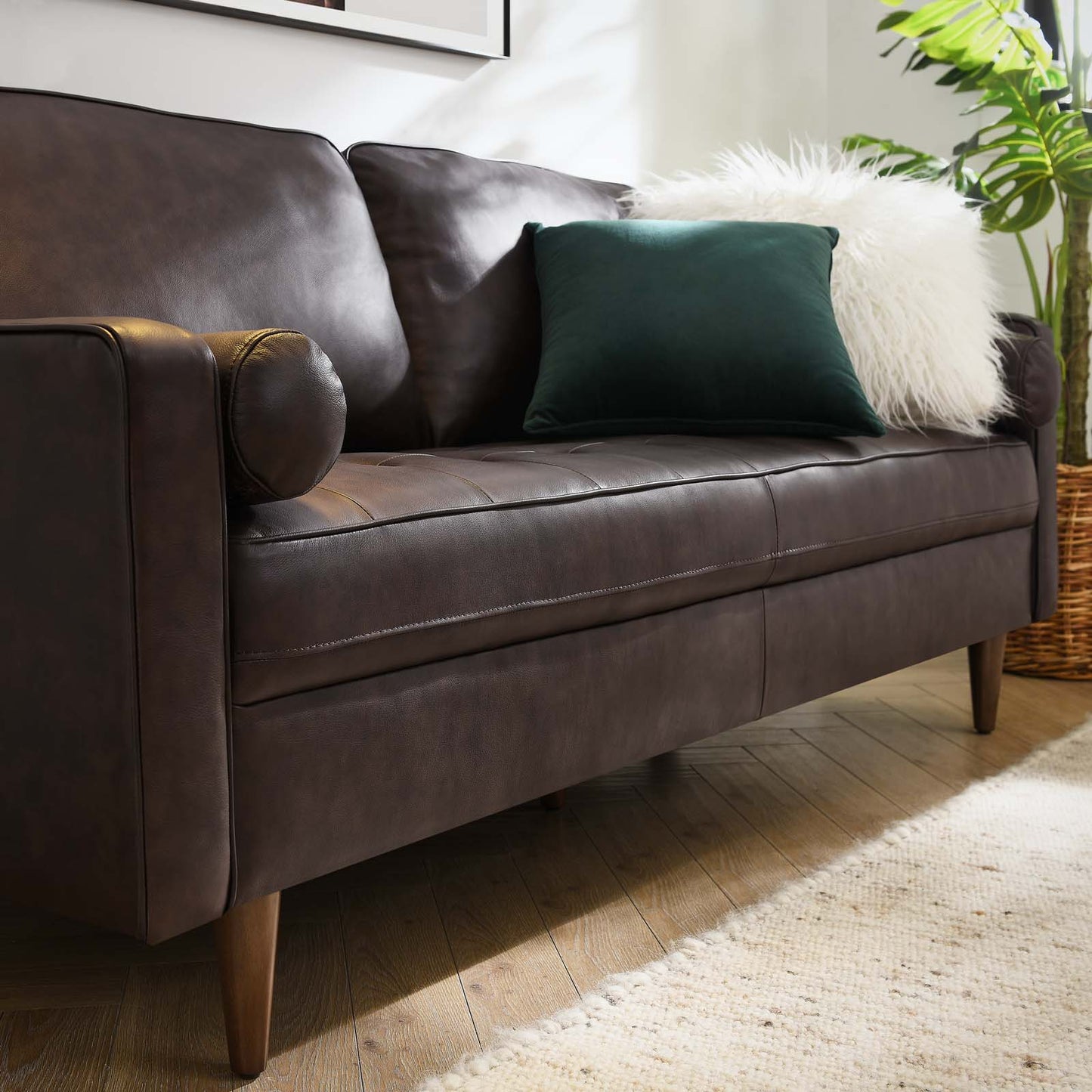 Valour Leather Sofa By Modway | Sofas | Modishstore-17