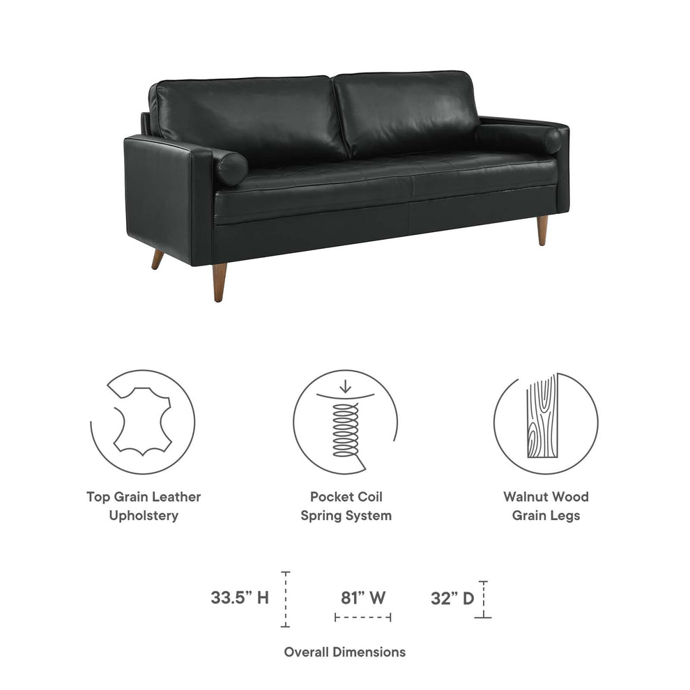 Valour 81" Leather Sofa By Modway - EEI-4634 | Sofas | Modishstore - 13