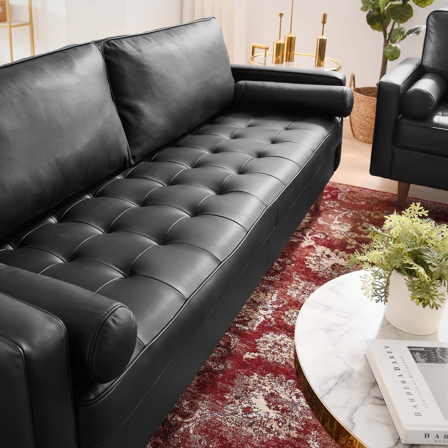 Valour 81" Leather Sofa By Modway | Sofas | Modishstore-10