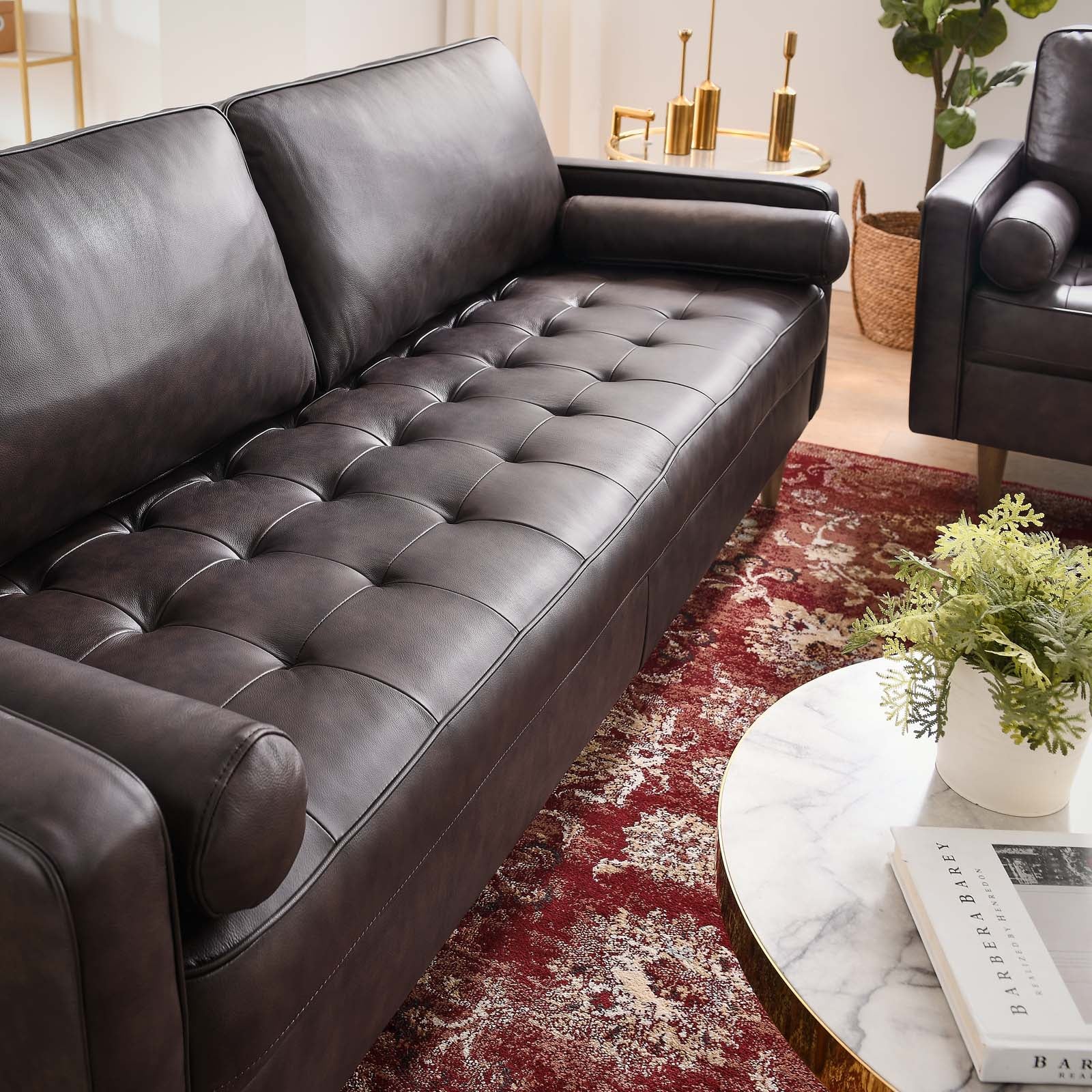 Valour 81" Leather Sofa By Modway | Sofas | Modishstore-17