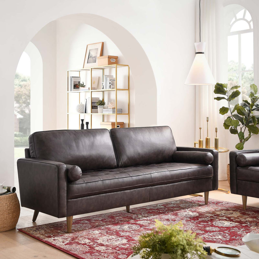 Valour 81" Leather Sofa By Modway - EEI-4634 | Sofas | Modishstore - 15