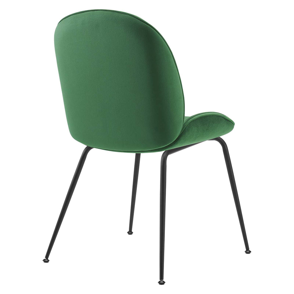 Scoop Black Powder Coated Steel Leg Performance Velvet Dining Chairs - Set of 2 By Modway - EEI-4635 | Dining Chairs | Modishstore - 13
