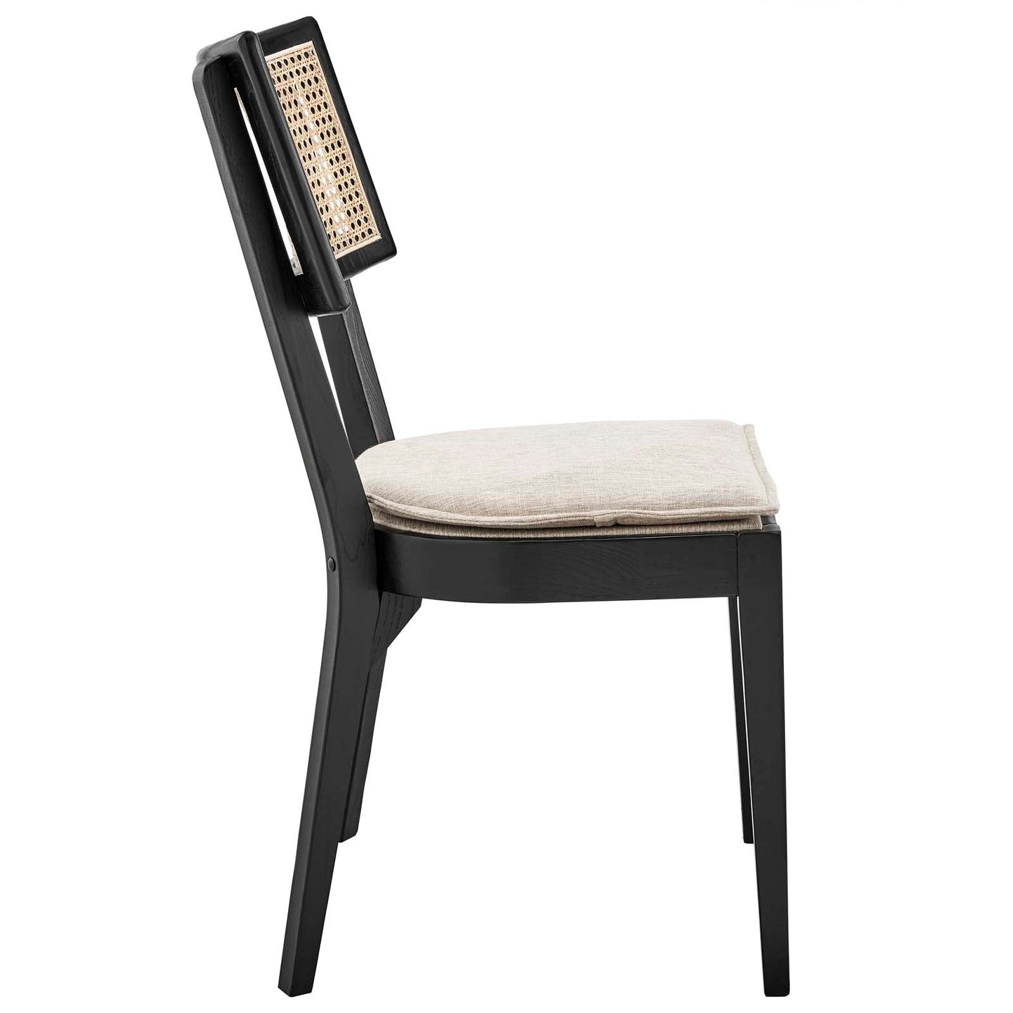Caledonia Wood Dining Chair By Modway - EEI-4648-BLK-BEI | Dining Chairs |  Modishstore - 3