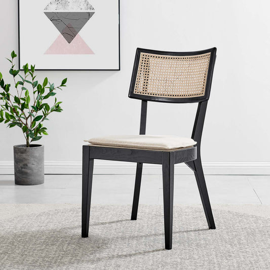 Caledonia Wood Dining Chair By Modway - EEI-4648-BLK-BEI | Dining Chairs |  Modishstore