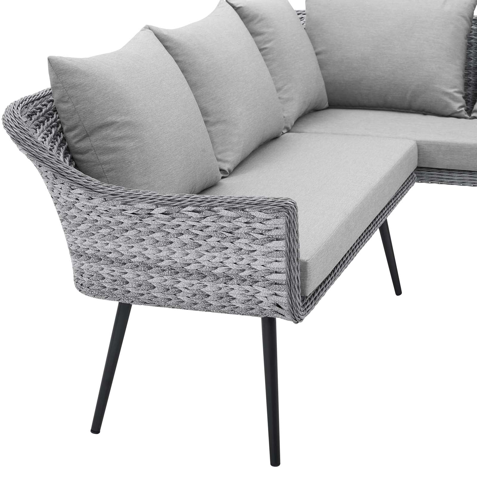 Modway Endeavor Outdoor Patio Wicker Rattan Sectional Sofa | Outdoor Sofas, Loveseats & Sectionals | Modishstore-4