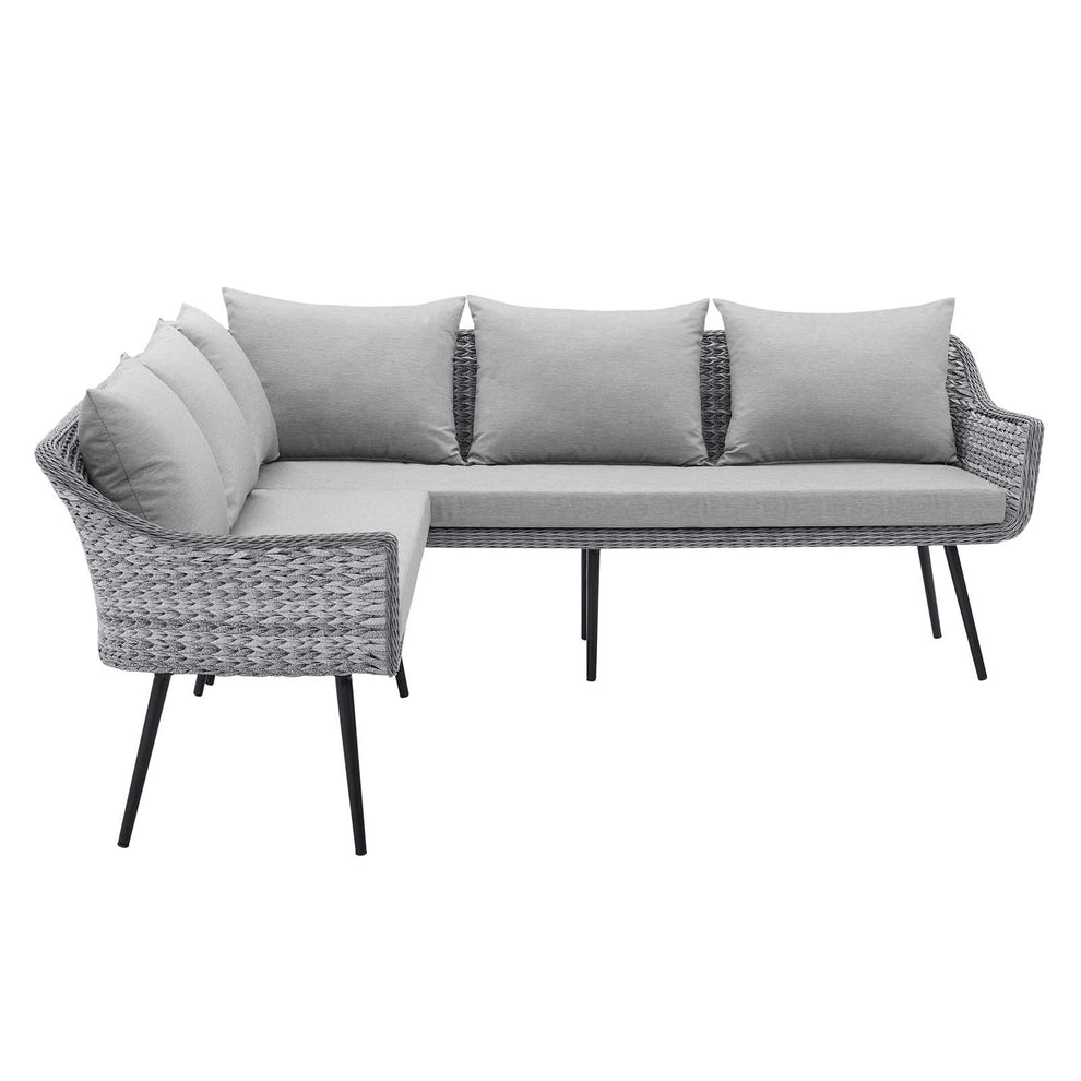 Modway Endeavor Outdoor Patio Wicker Rattan Sectional Sofa - EEI-4658 | Outdoor Sofas, Loveseats & Sectionals | Modishstore - 5