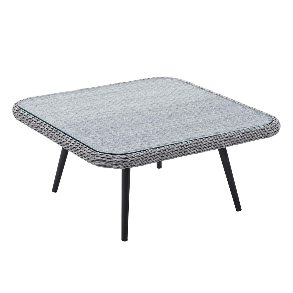 Modway Endeavor Outdoor Patio Wicker Rattan Square Coffee Table - EEI-4659 | Coffee Tables | Modishstore - 3