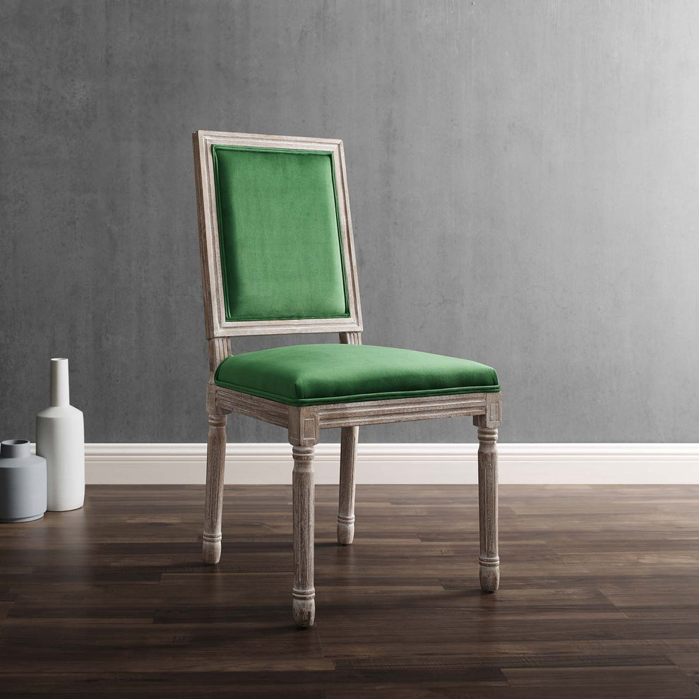 Modway Court French Vintage Performance Velvet Dining Side Chair - EEI-4662 | Dining Chairs | Modishstore - 1