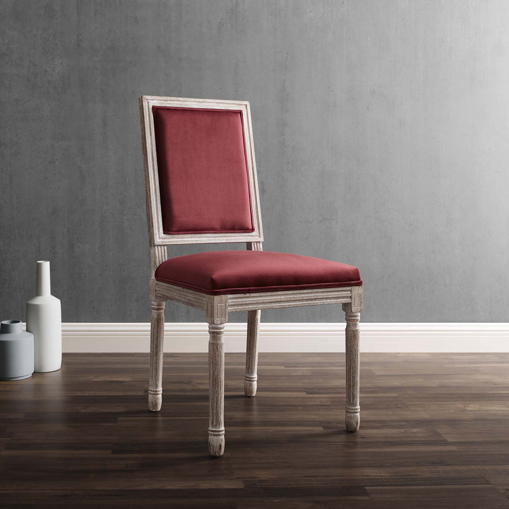 Modway Court French Vintage Performance Velvet Dining Side Chair - EEI-4662 | Dining Chairs | Modishstore - 24