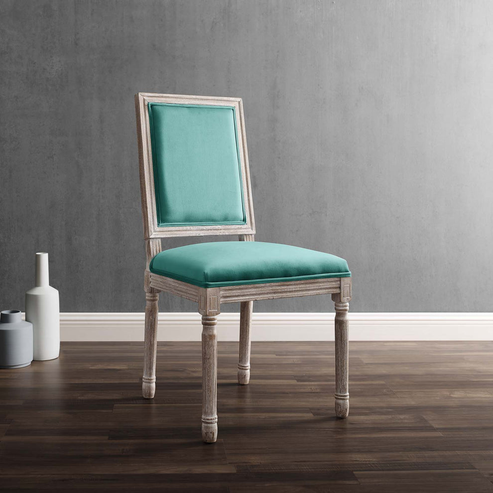 Modway Court French Vintage Performance Velvet Dining Side Chair - EEI-4662 | Dining Chairs | Modishstore - 23