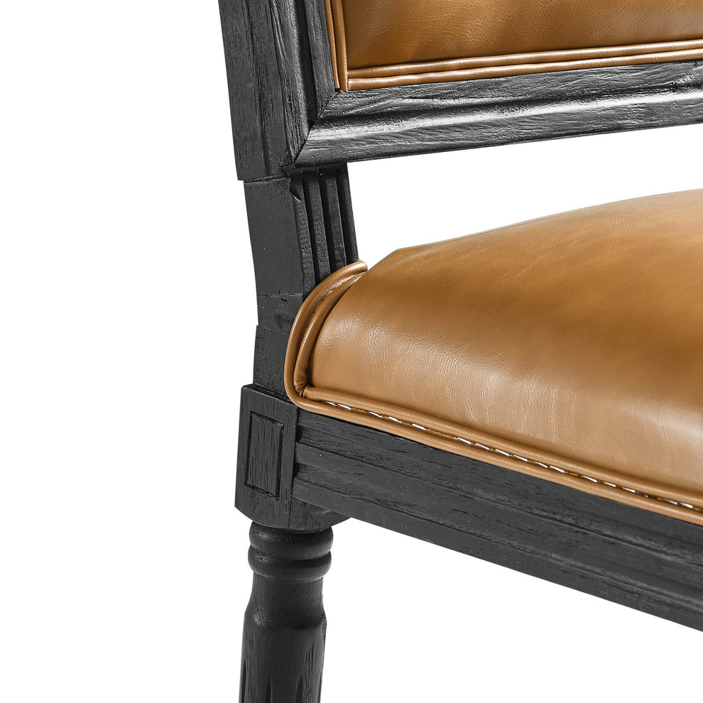 Modway Court French Vintage Vegan Leather Dining Side Chair - EEI-4663 | Dining Chairs | Modishstore - 2